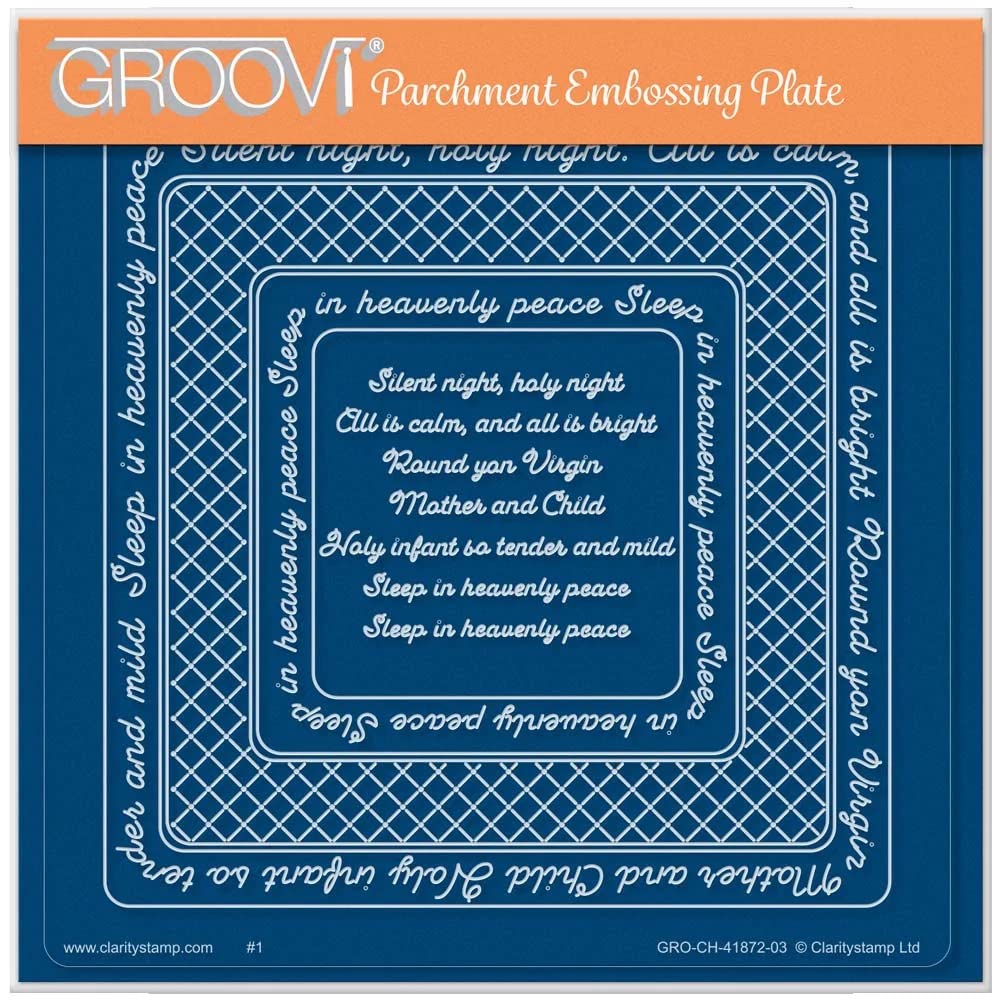 Clarity Stamps - Linda Williams' Silent Night Nested Wraps - Christmas Treasures A5 Square Groovi Plate