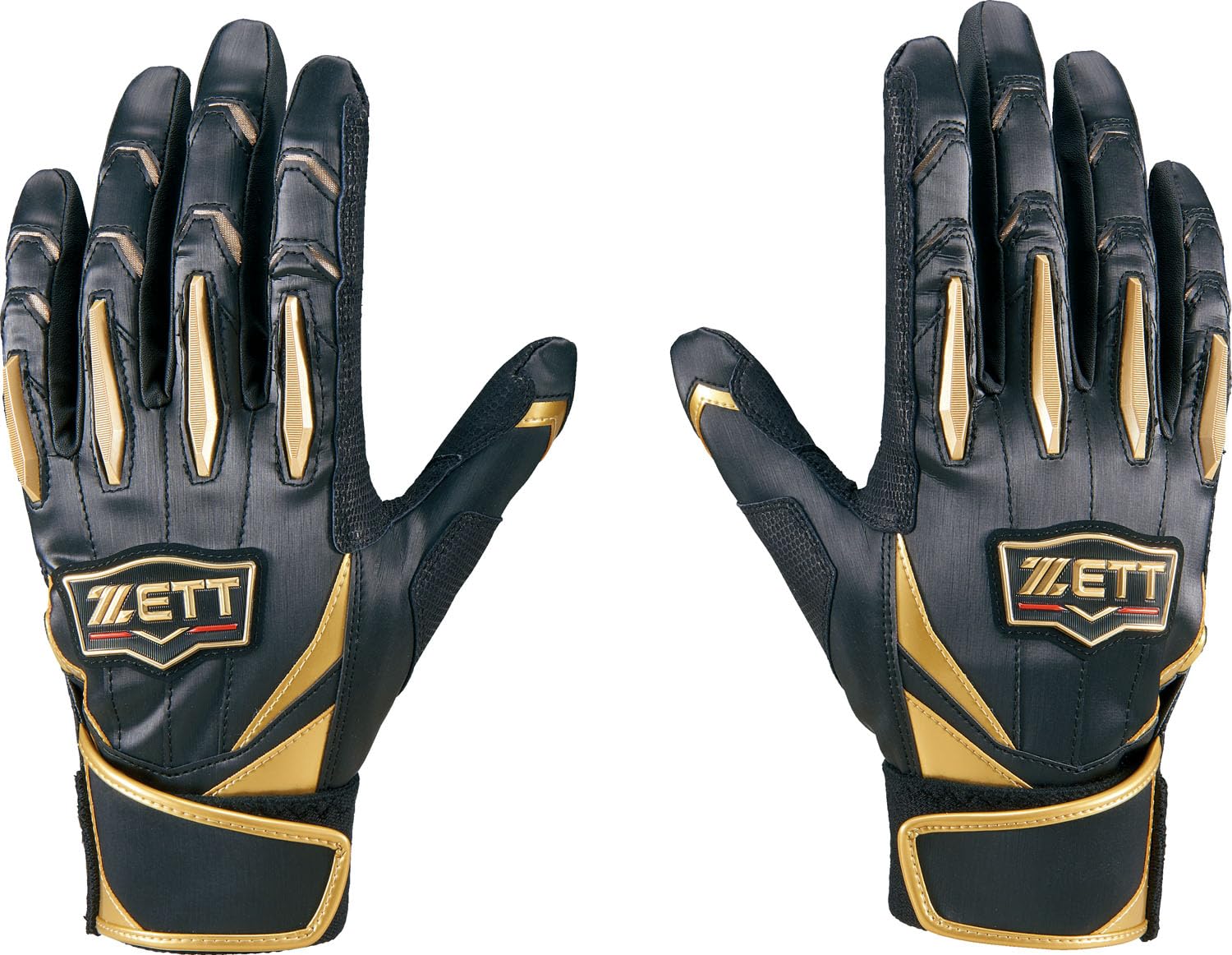 バット ZETT PROSTATUS SSK proedge Zett Prostatus Baseball Batting Gloves, Pair, Black X Gold (1982