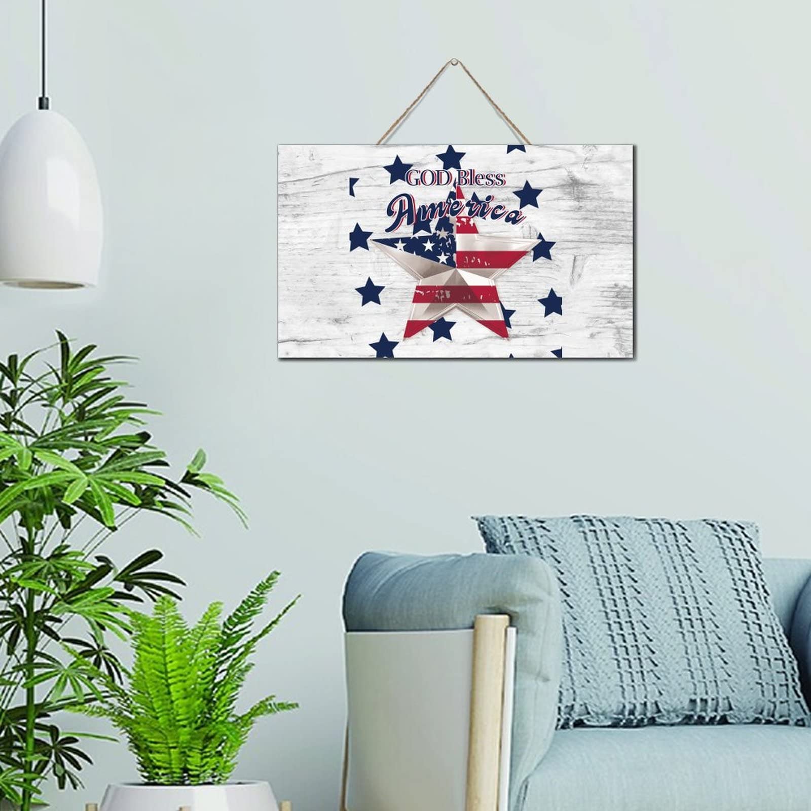 Targa In Metallo Vintage 'God Bless The America' – Poster Decorativo Rustico 20x30 Cm, Effetto Invecchiato, Per Veterani E Decorazione Patriottica, 4 Luglio