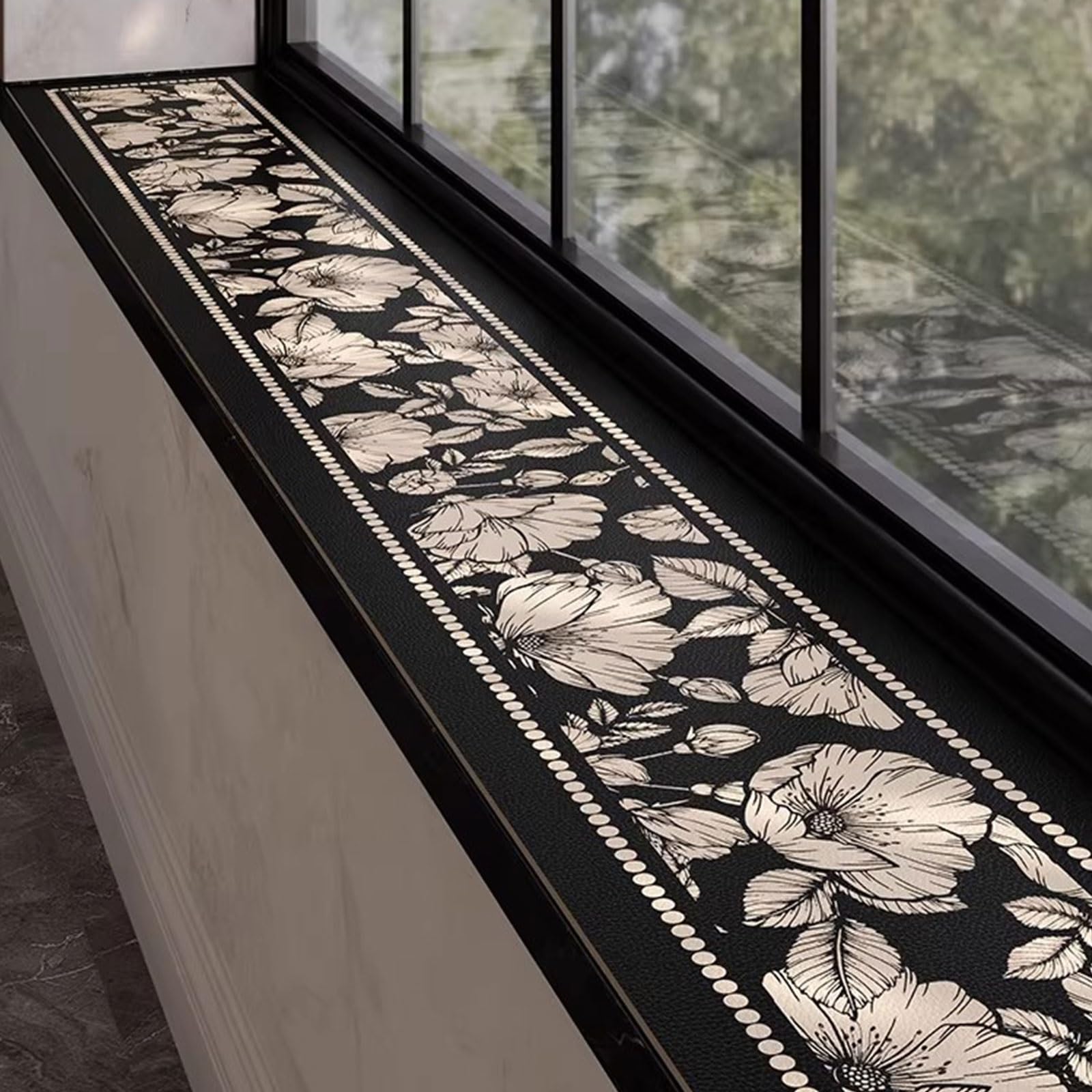 Tapis étroit pour rebord de fenêtre idéal pour appartement et cuisine