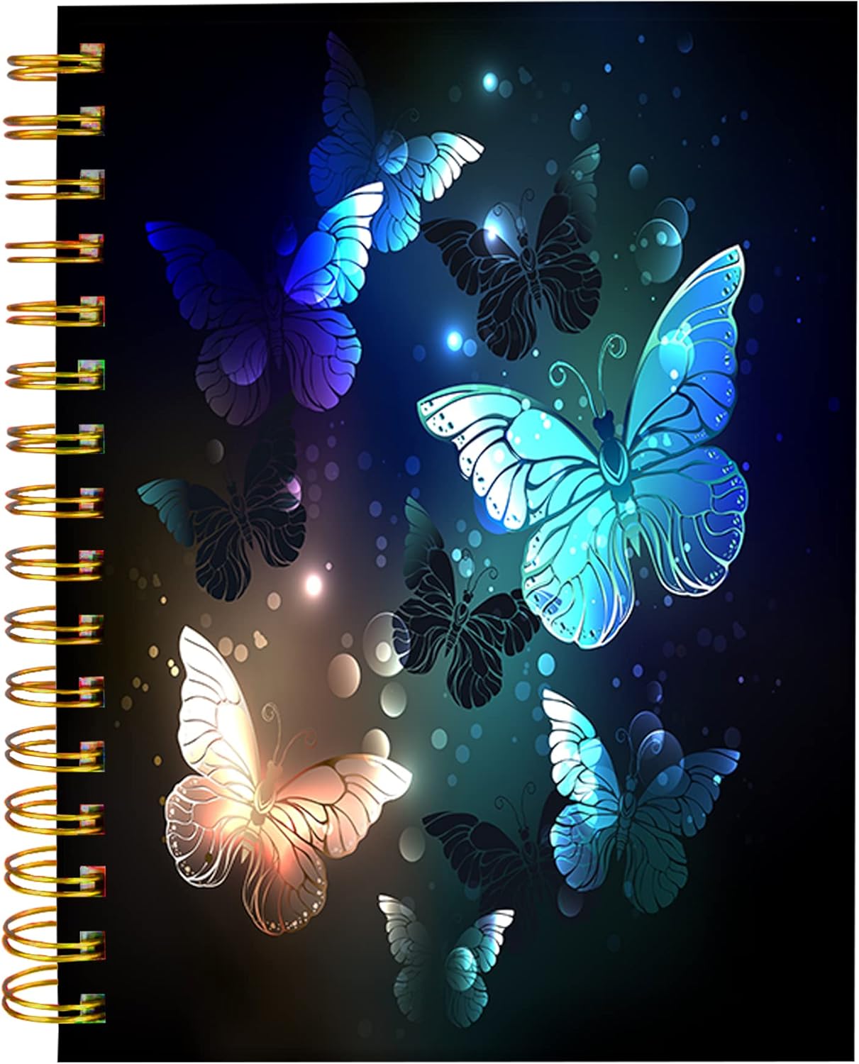 iampanda Spiral Journal Notebook,Strong Twin-Wire Binding with Premium Paper for Girl Women,60 Sheets A5 College Ruled Notebook/Journal,Perfect for School Office Home Gifts,Cute Butterfly