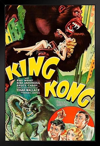 King Kong 1933 RKO Studio Retro Vintage Classic Hollywood Film Giant Ape Monkey Kaiju Horror Movie Poster Monster Merchandise Original King Kong