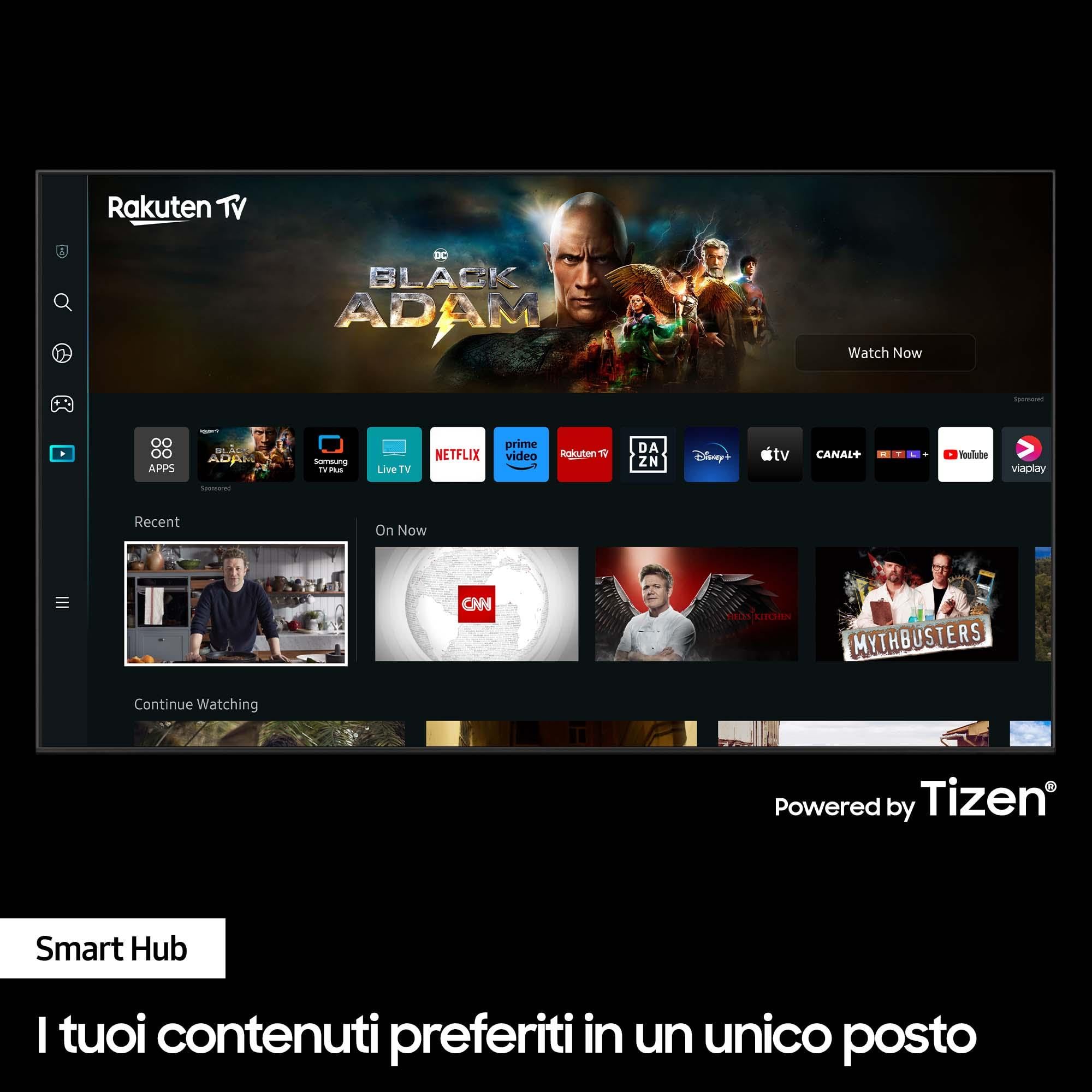 Samsung TV QE50Q60CAUXZT QLED 4K, Smart TV 50" Processore Quantum 4K Lite, 100% volume colore con Quantum Dot, OTS Lite, Integrato con Bixby e Alexa compatibile con Google Assistant, Black 2023