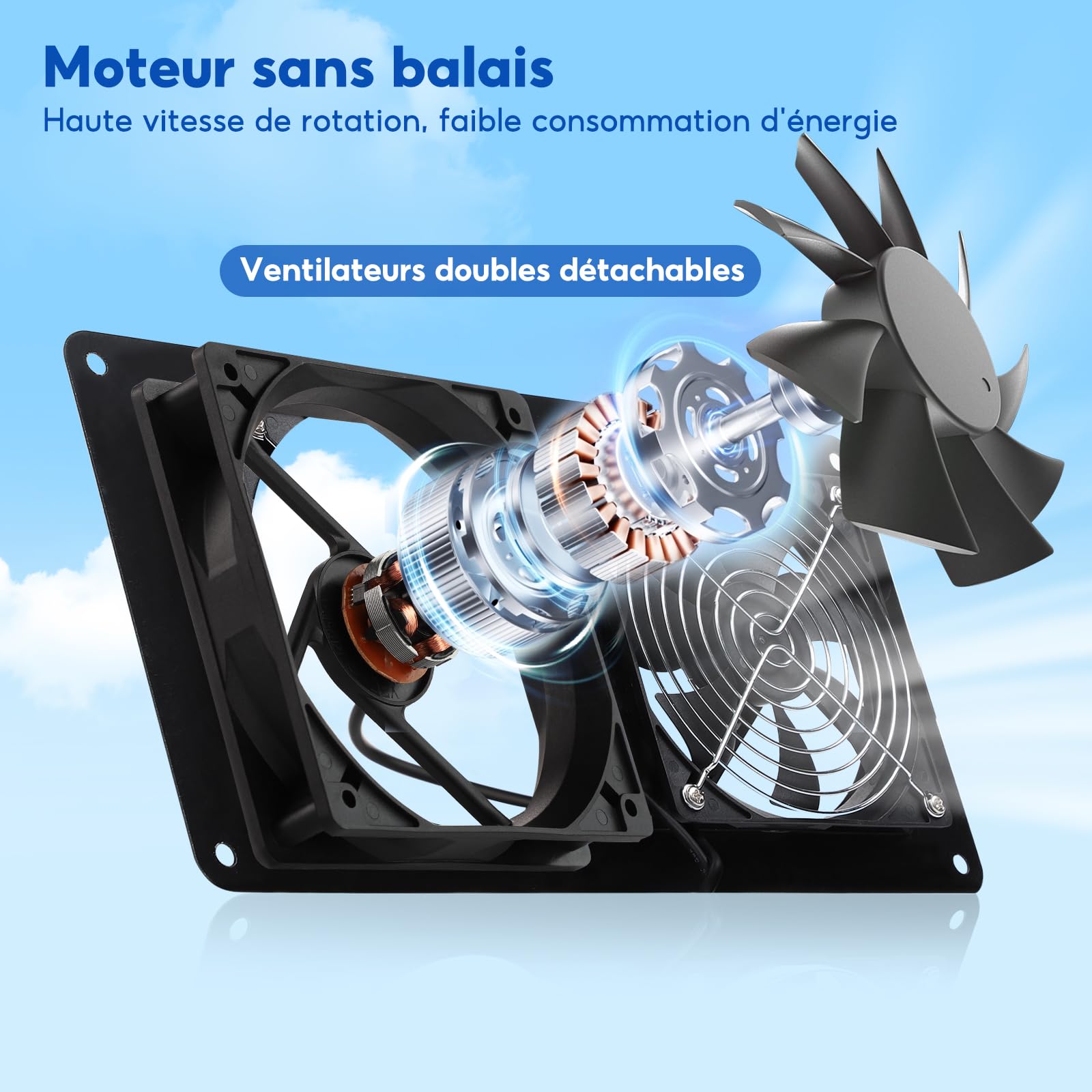 Ventilateur solaire, 15 W, étanche, double ventilateur d'échappement solaire, pour petits poulaillers, hangars, niches pour animaux domestiques, circulation de l'air en plein air