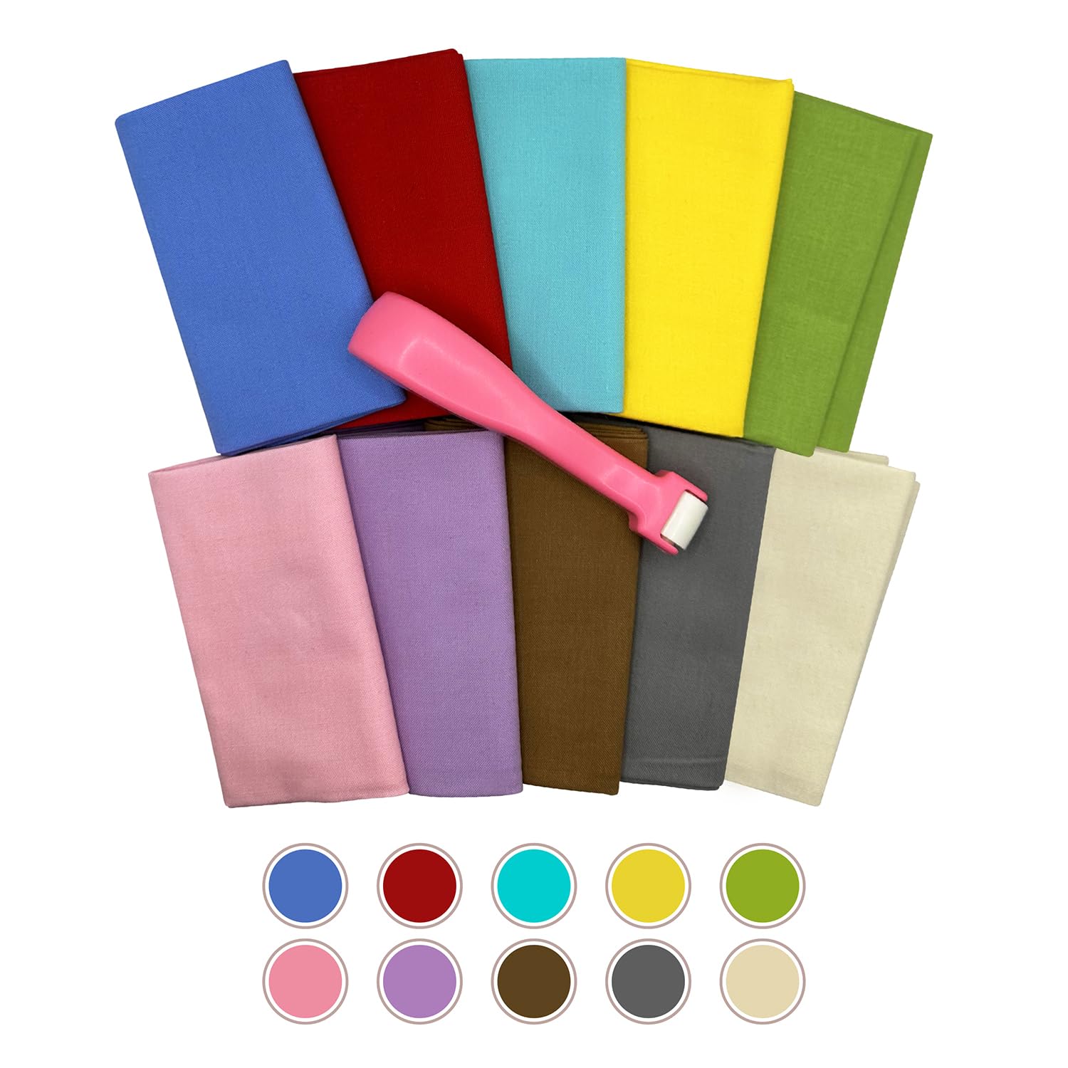 Bundle Tessuti Trapuntati Craftido - 10 Fat Quarters 100% Cotone 18x21 Pollici - Per Quilting, Cucito E Progetti DIY - Foto 5