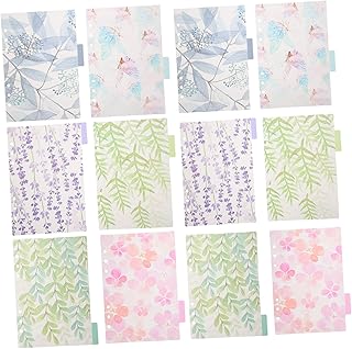 Lurrose Fichário Divisor De Arquivos Abas De Caderno 6 Anéis Divisórias De Planejador Divisórias De Plástico Abas Divisórias De Pasta De Plástico Divisórias De Flores Separador De Papel