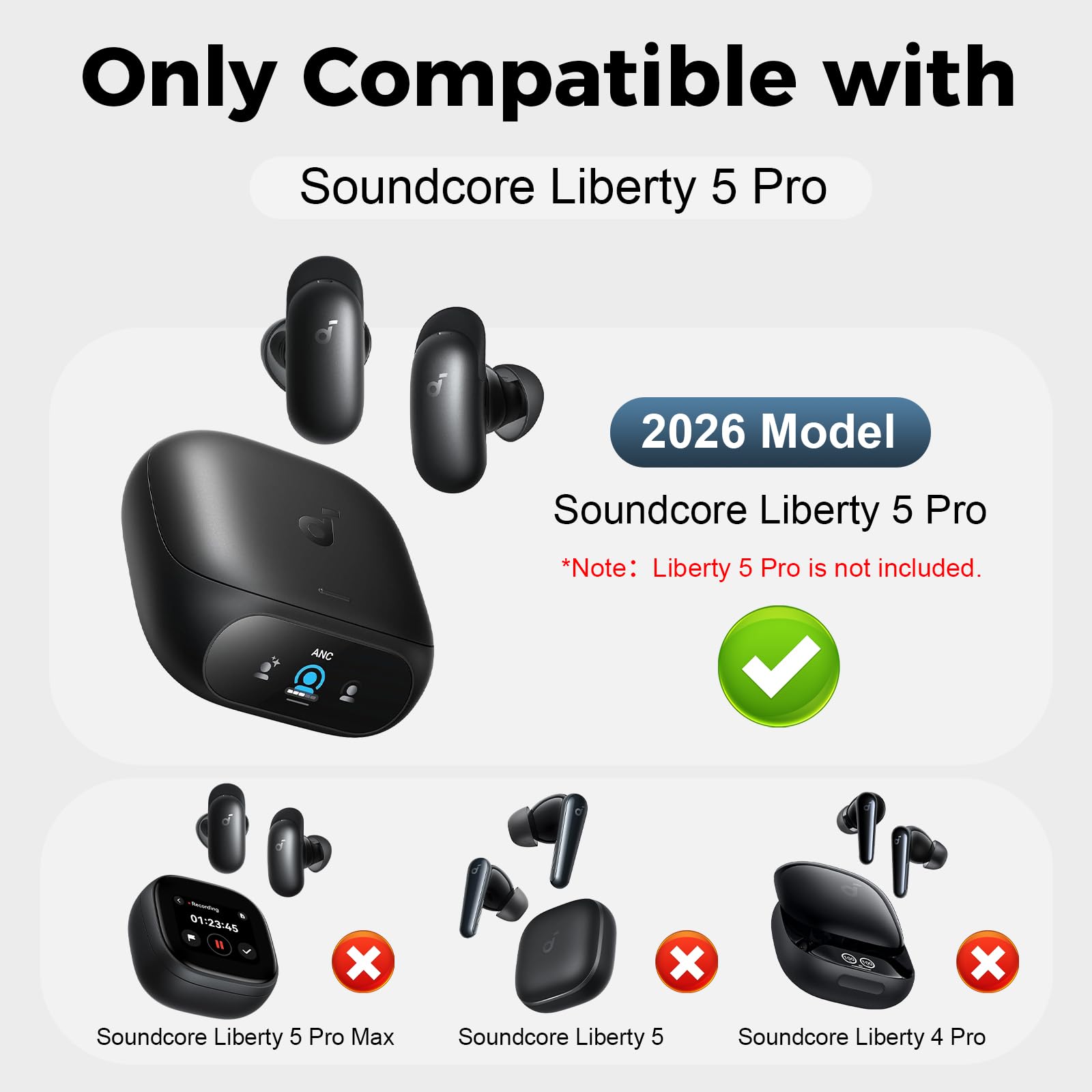 Amazon.com: LDSXAY for Soundcore Liberty 5 Pro Case with 5Pcs