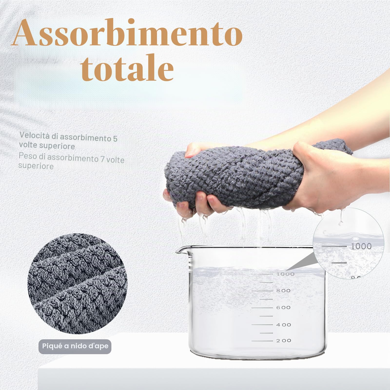 FREATECH 2-Pack Grande Asciugamano Capelli Microfibra 86 x 26 cm, Turbante Asciugacapelli per Capelli Lunghi Spessi Ricci, Super Assorbente Turbante per Capelli Anti-Crespo con Fascia Elastica