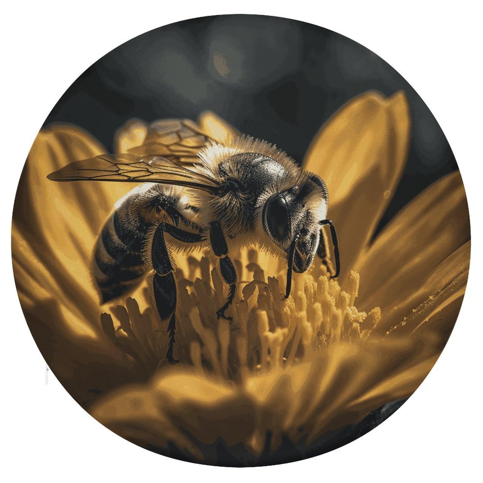 Adfgyerh Style Serious Bee Cushion Memory Foam Pillow Core，Seat Cushion Detachable Design，Chair Cushions Suitable For All Seasons, And Can Be Used In Offices, Dining Rooms, Homes, And Other Settings.