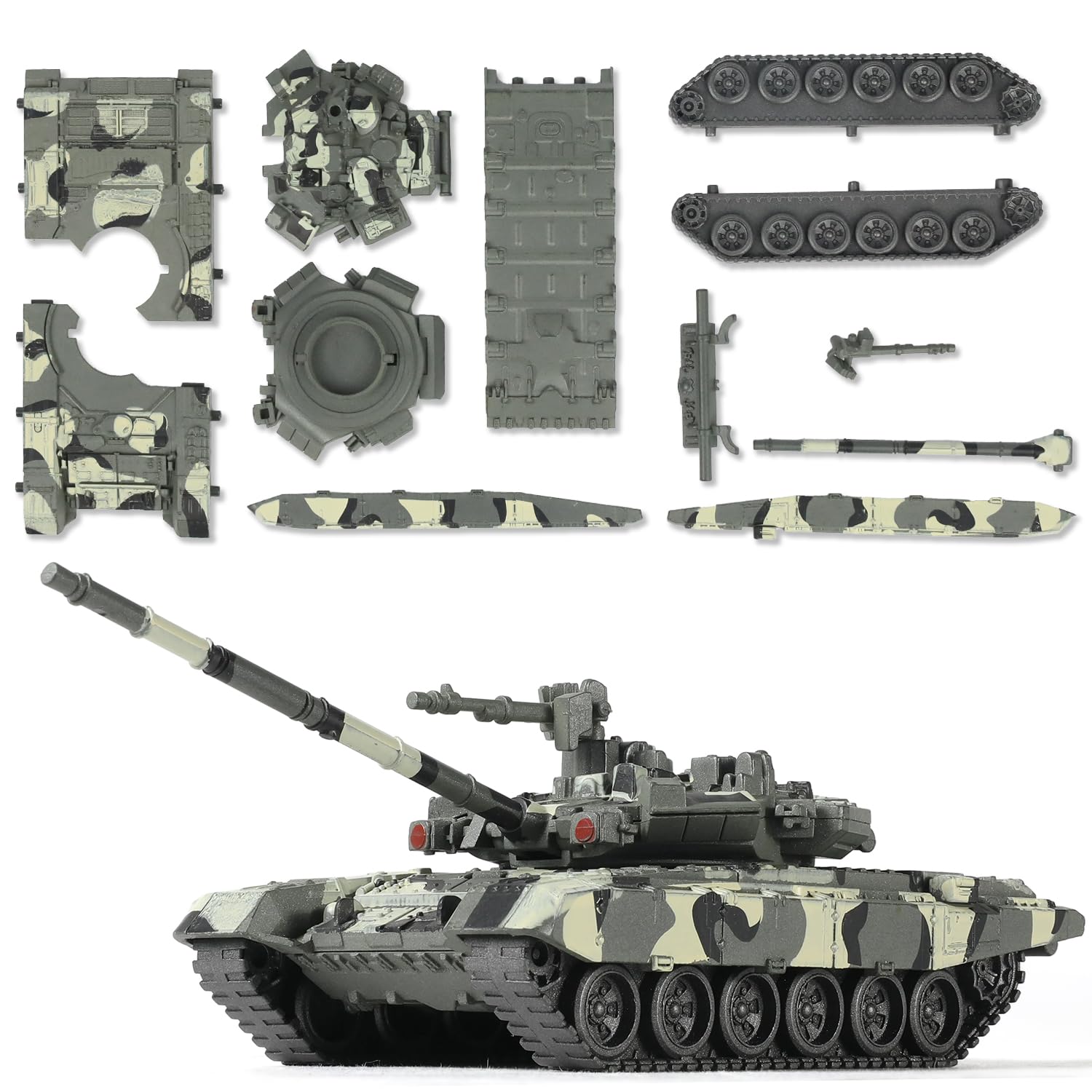 Amazon.co.jp: SEBUNAS 1/48スケール T-90 軍用戦車 クイックビルド