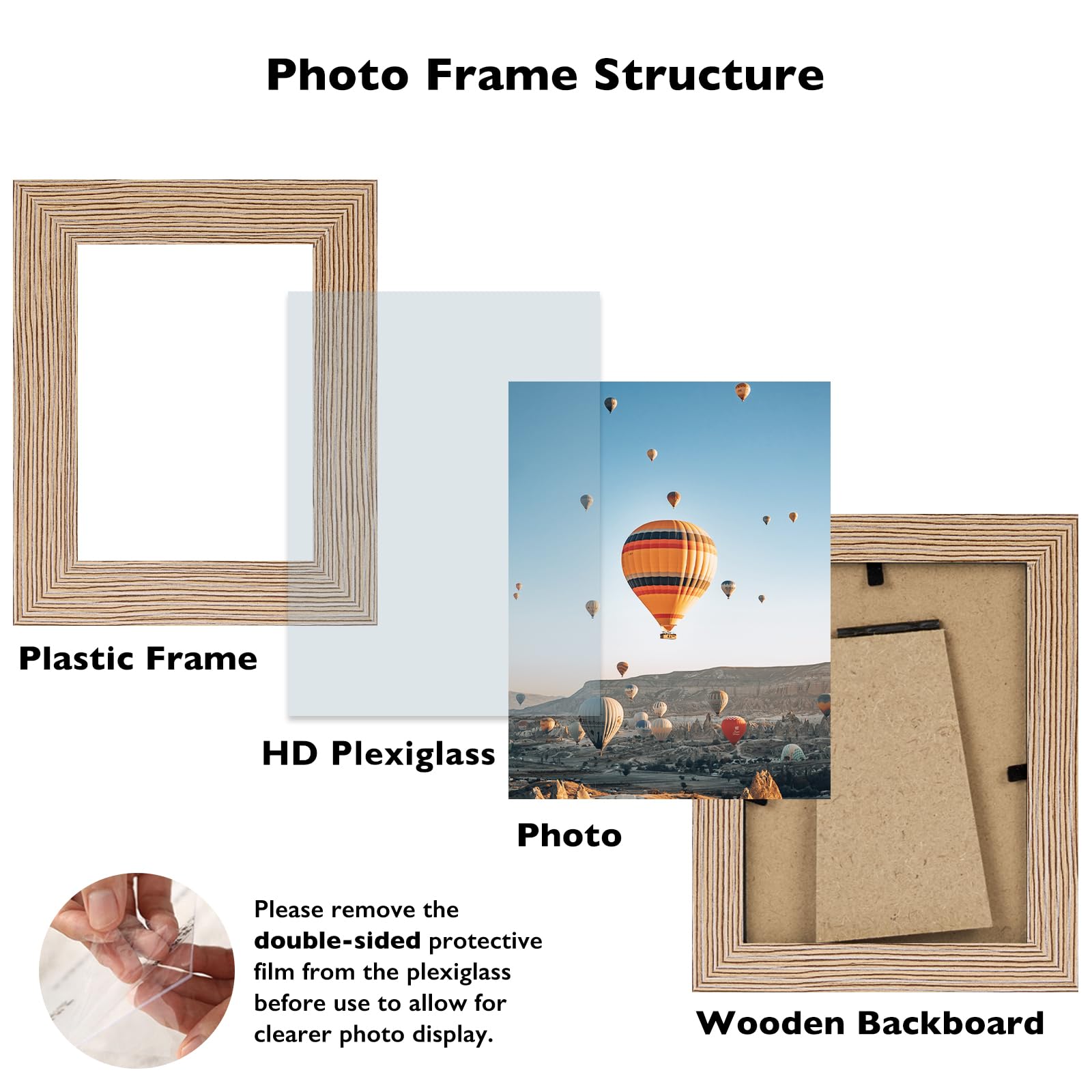 Amazon.com - JCJMY 3x4 Picture Frame Black for Tabletop or Wall, 3