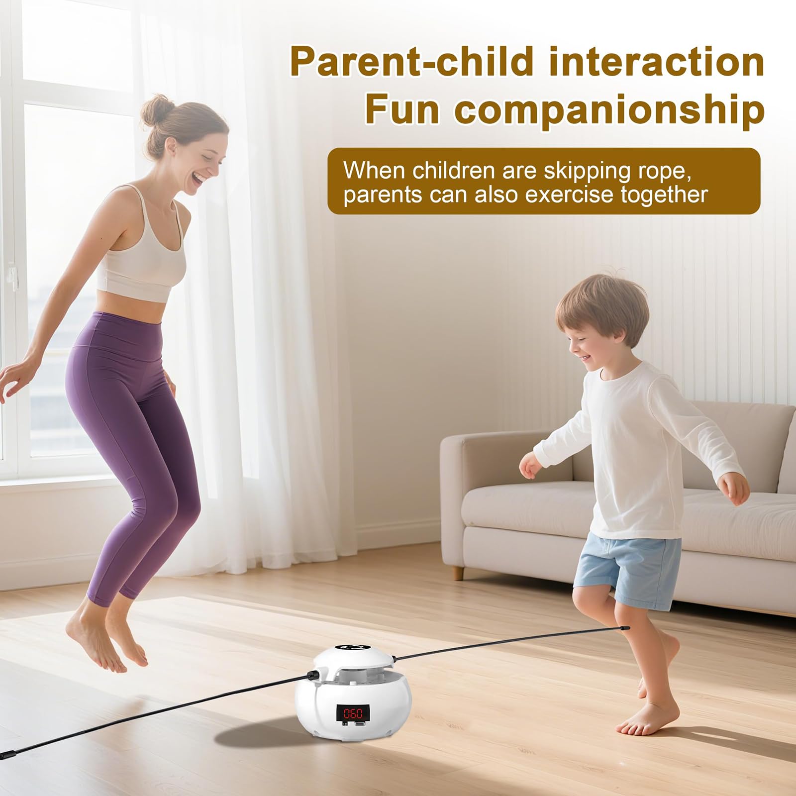 Display LCD Corda per Saltare Strumento Esercizi Elettrico Regolabile Macchina Corda Ghiera Giocattolo Allenamento in Palestra Bambini Giochi All'aperto