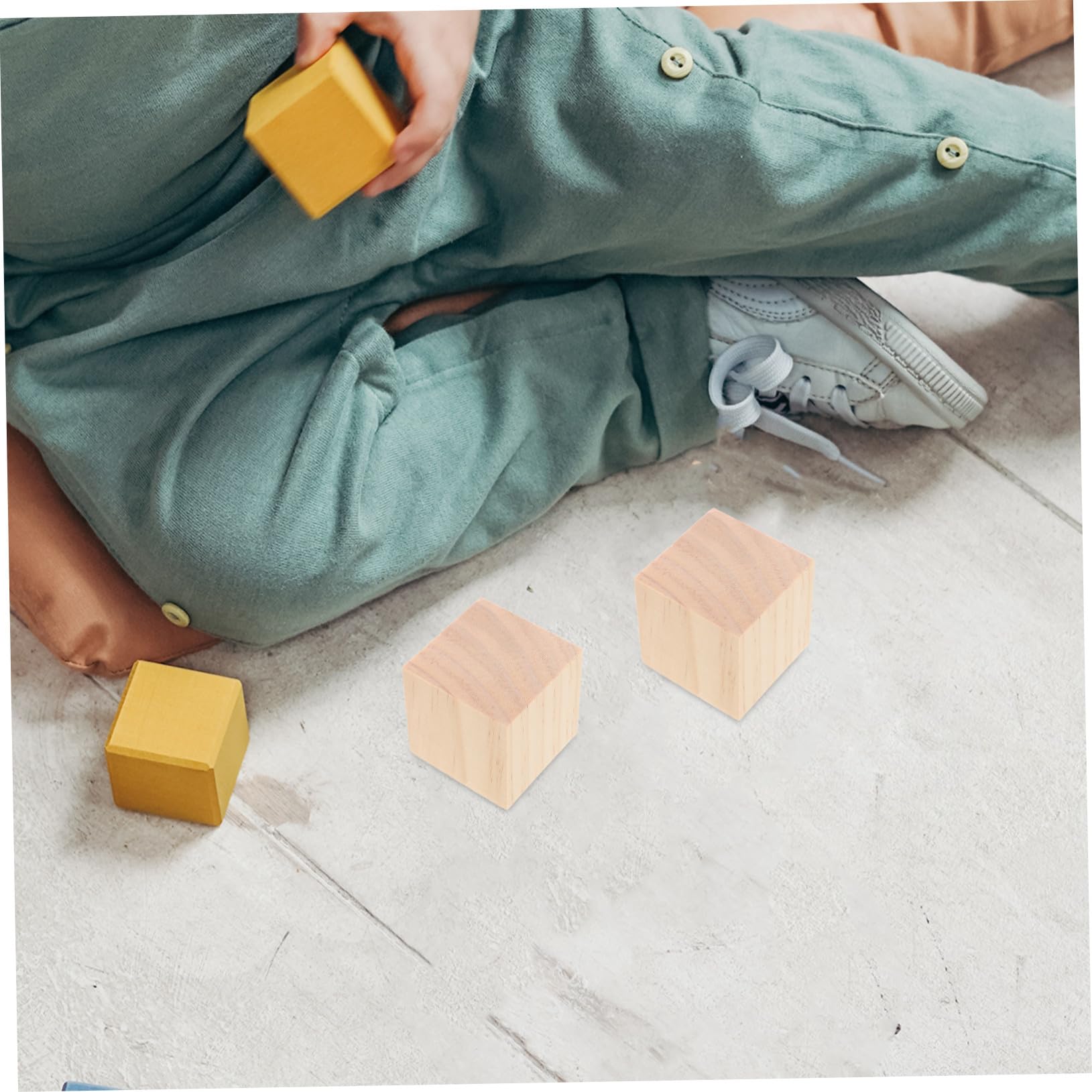 Cubos de Madera sin Terminar 20 Piezas 5cm para Niños