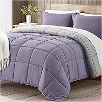 Vista 41 de satisomnia Queen Comforter Set Grey, Soft Seersucker Comforters Queen Size Bed, 3 Pieces Lightweight Down Alternative Bedding Comforter Full Sets