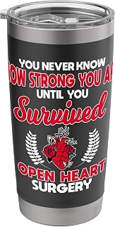 Open Heart Surgery Coronary Bypass Artery Stent Survivor Stainless Steel Insulated Tumbler