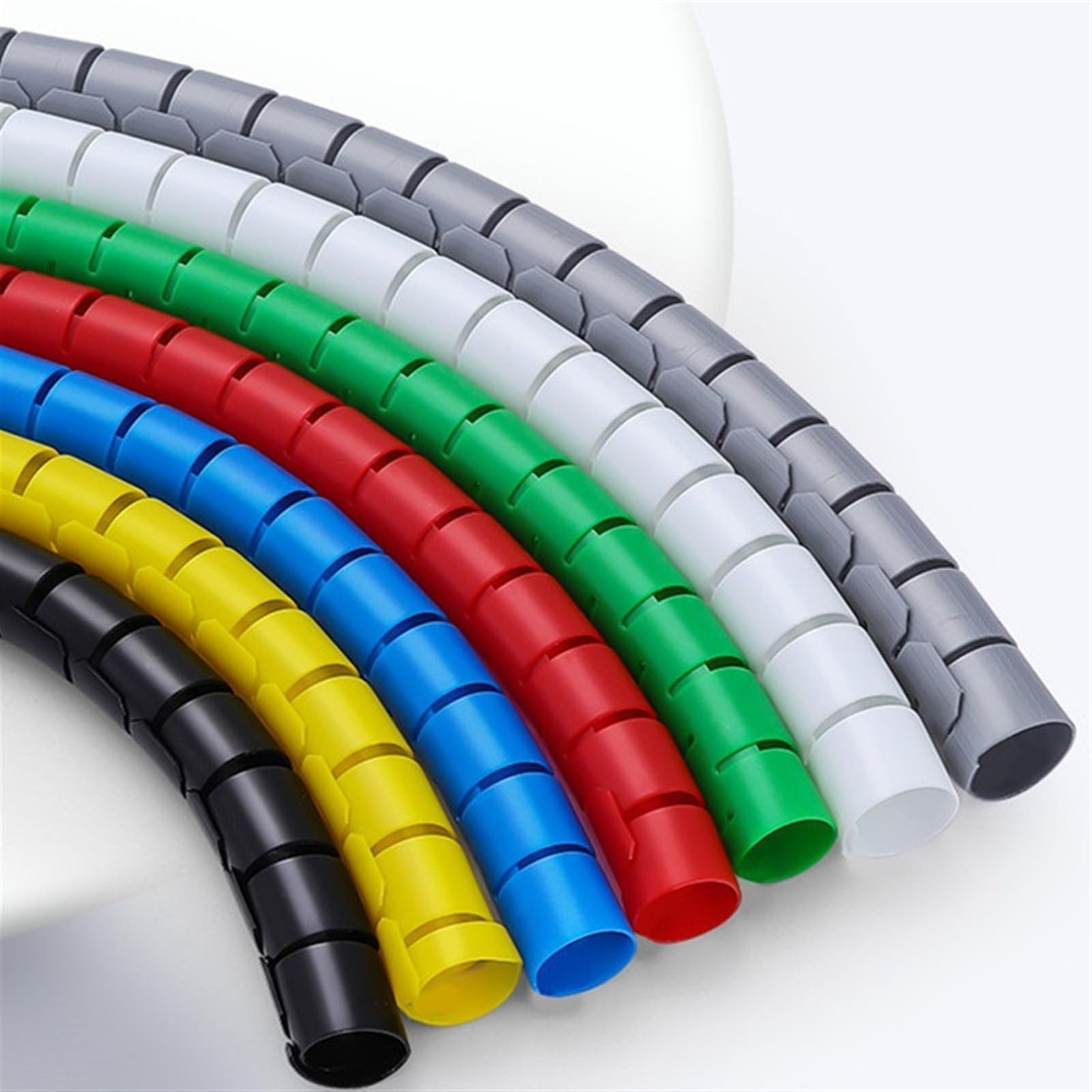 tubo espiral del abrigo del cable, Funda protectora en espiral de 1 metro, tubo Flexible, Cables, organizador tuberías, antidesorden