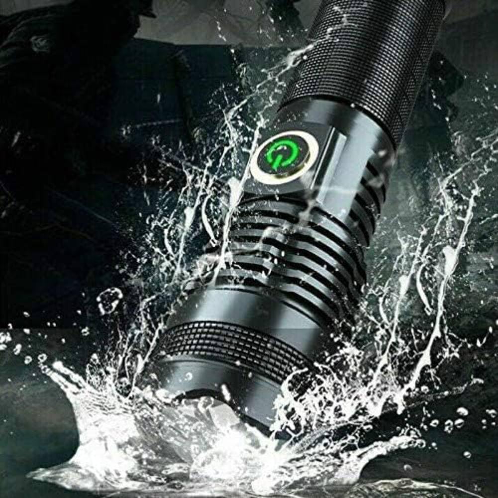 Lampe de poche LED rechargeable super lumineuse 50 000 lumens, lampe de