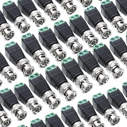 Miniatura 9 de Adaptador de conector de cámara CCTV de seguridad CCTV de 28 unidades chapado en oro macho a macho coaxial Cat5Cat6