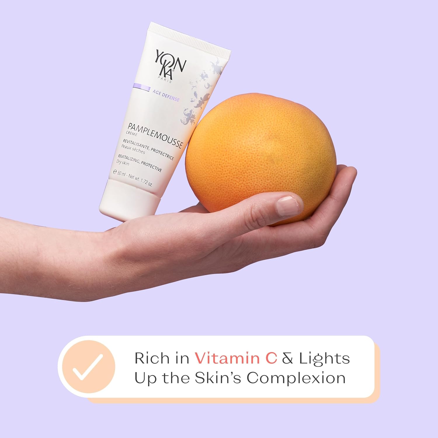 Yonka Pamplemousse Face Cream | Daily Hydrating Face Moisturizer | Lightweight Lotion with Vitamin C to Tighten Pores and Mattify Skin | Paraben-Free - Image 3