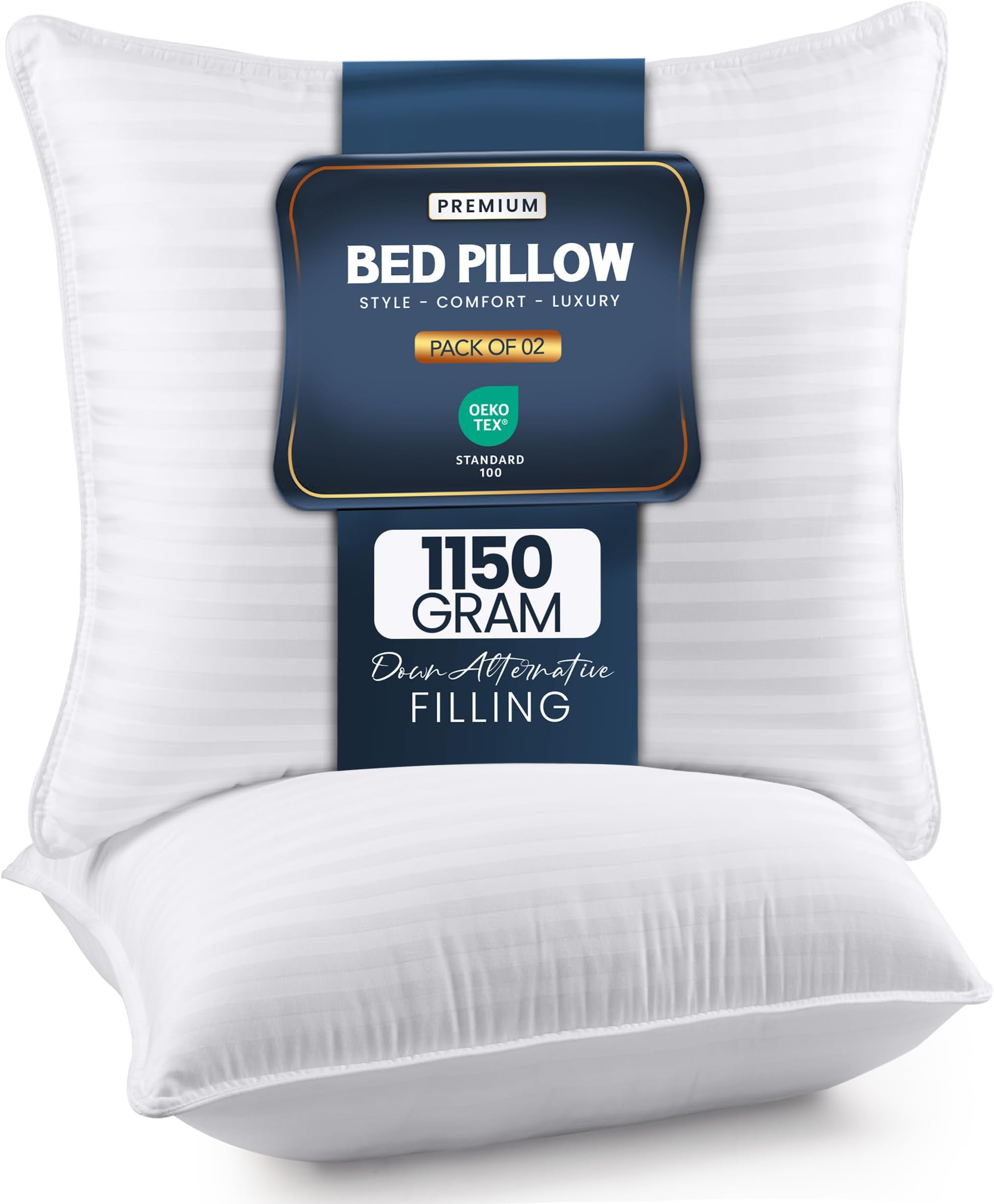 Utopia Bedding Bed Pillows for Sleeping Euro Pillows 26x26 Size (White), Set of 2, Down Alternative Pillow for Sleeping, Cooling Hotel Quality Pillow Set for Back, Stomach or Side Sleepers