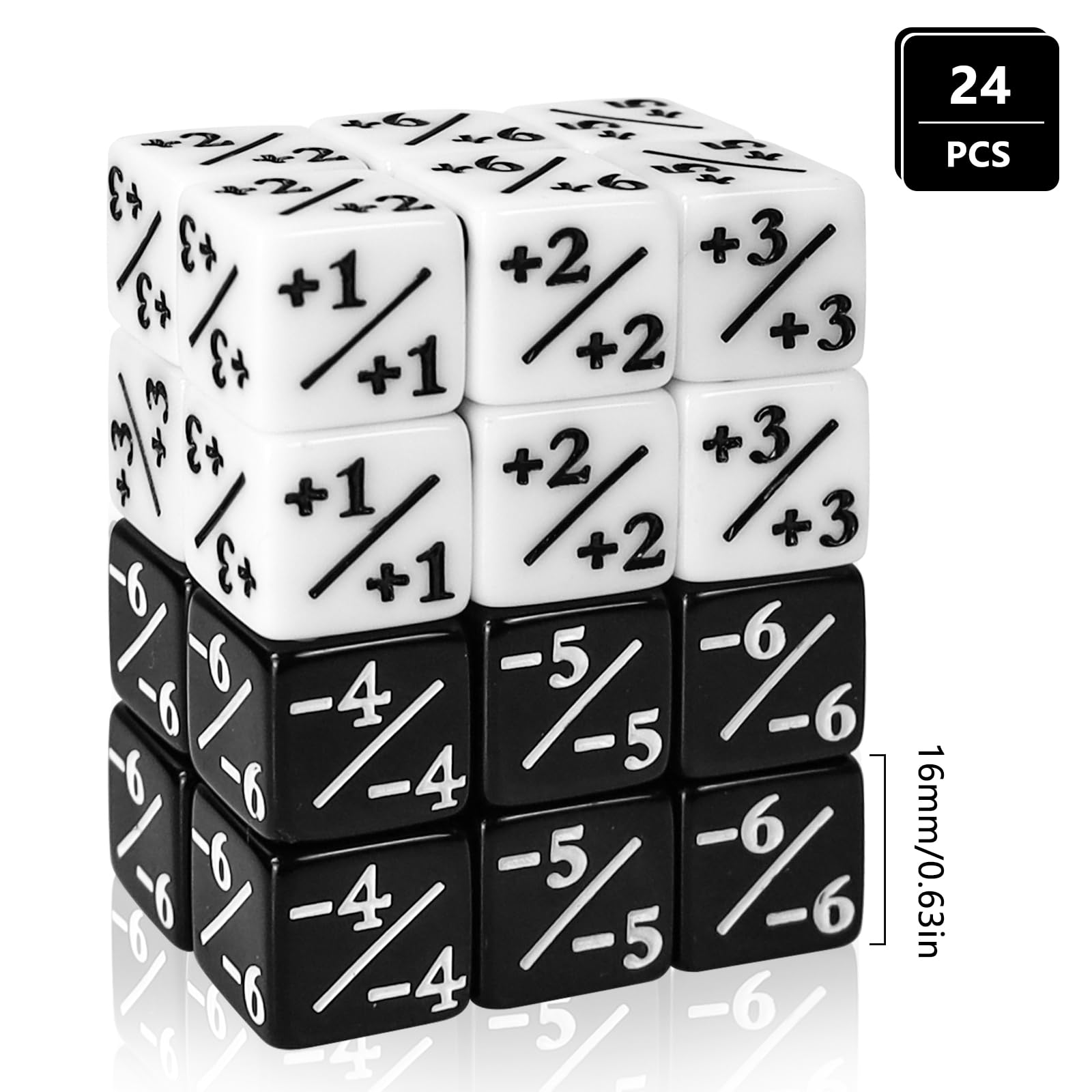 Produktbild von MUYAPAY 24 Stücke Würfel Zähler Magic The Gathering Zubehör, Magic The Gathering Würfel, Token