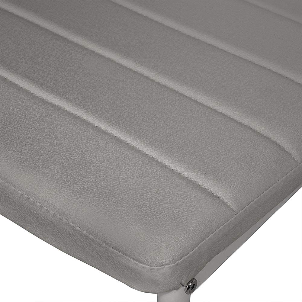 Pack 2 Sillas Lauter Polipiel - Set de Sillas de Comedor, Asiento y Respaldo Acolchado, Set de sillas de Comedor,SGS Tested,2 Piezas (Gris)