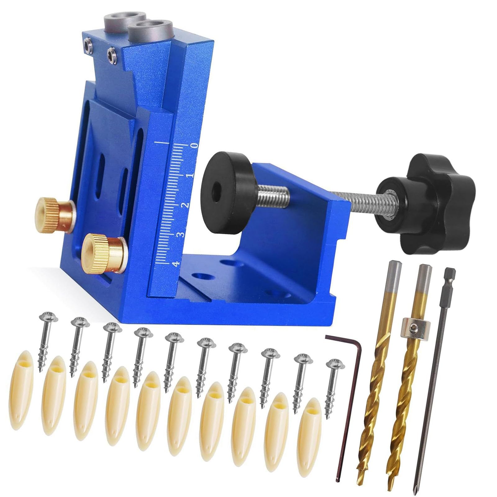 Msioytog Blue Of 3 Essential Workshop Tool Highlighting Metal Hit And Accuracy Drilling Capability For Woodworking Tasks Woodworking