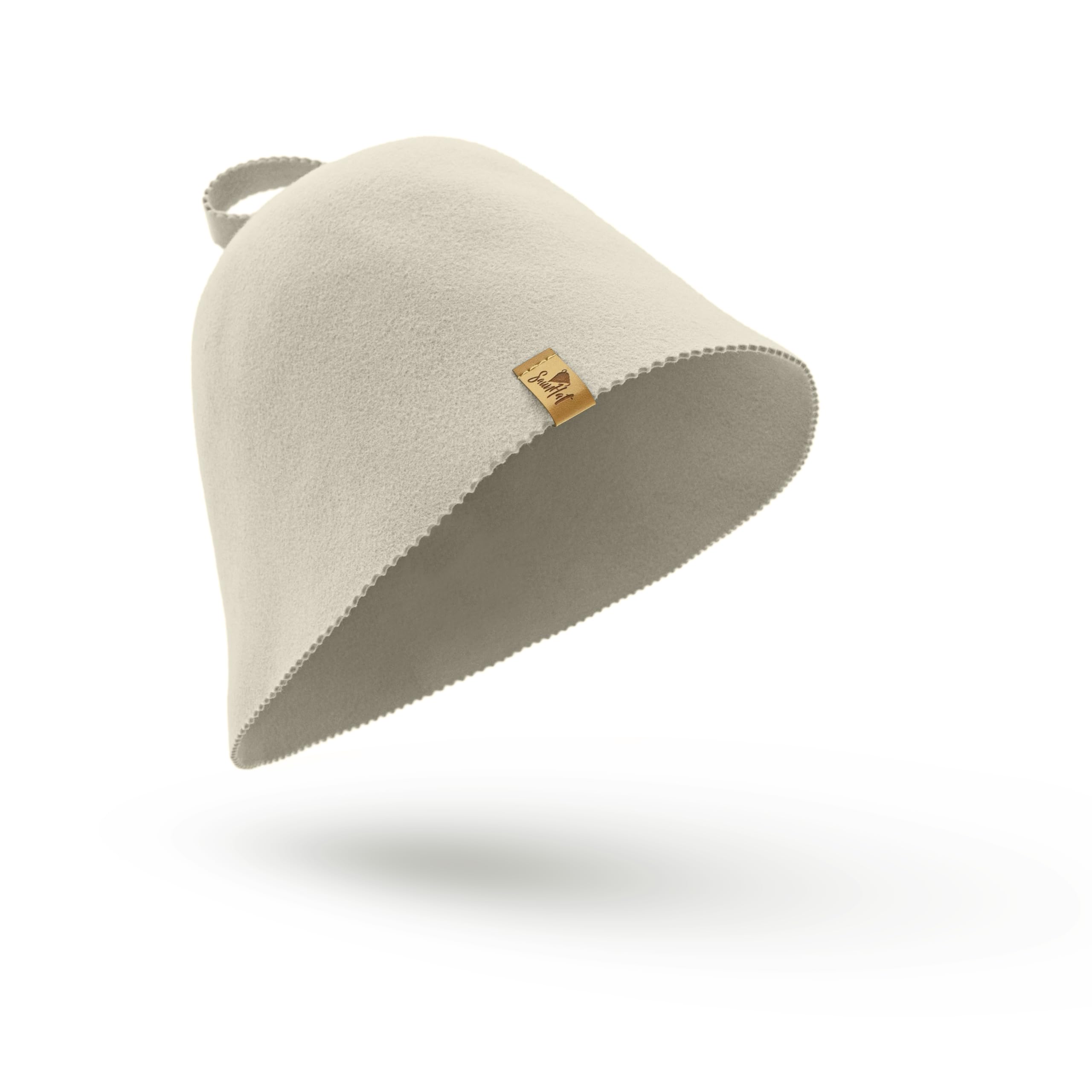 Jedrzejko Sauna hat cap wool sauna suit headcare wool (White)