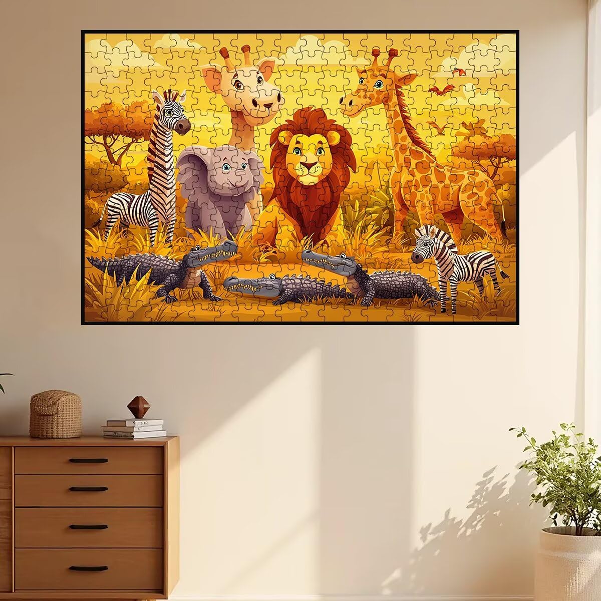 Puzzle 3000 Teile Tier, Wiese Puzzle 3000 Teile Erwachsene, Klassische Puzzles für Die Ganze Familie Freunde, Holzpuzzle Erwachsene Wunderschönes Deko, Challenging Puzzlespiele für Geschenk -1956