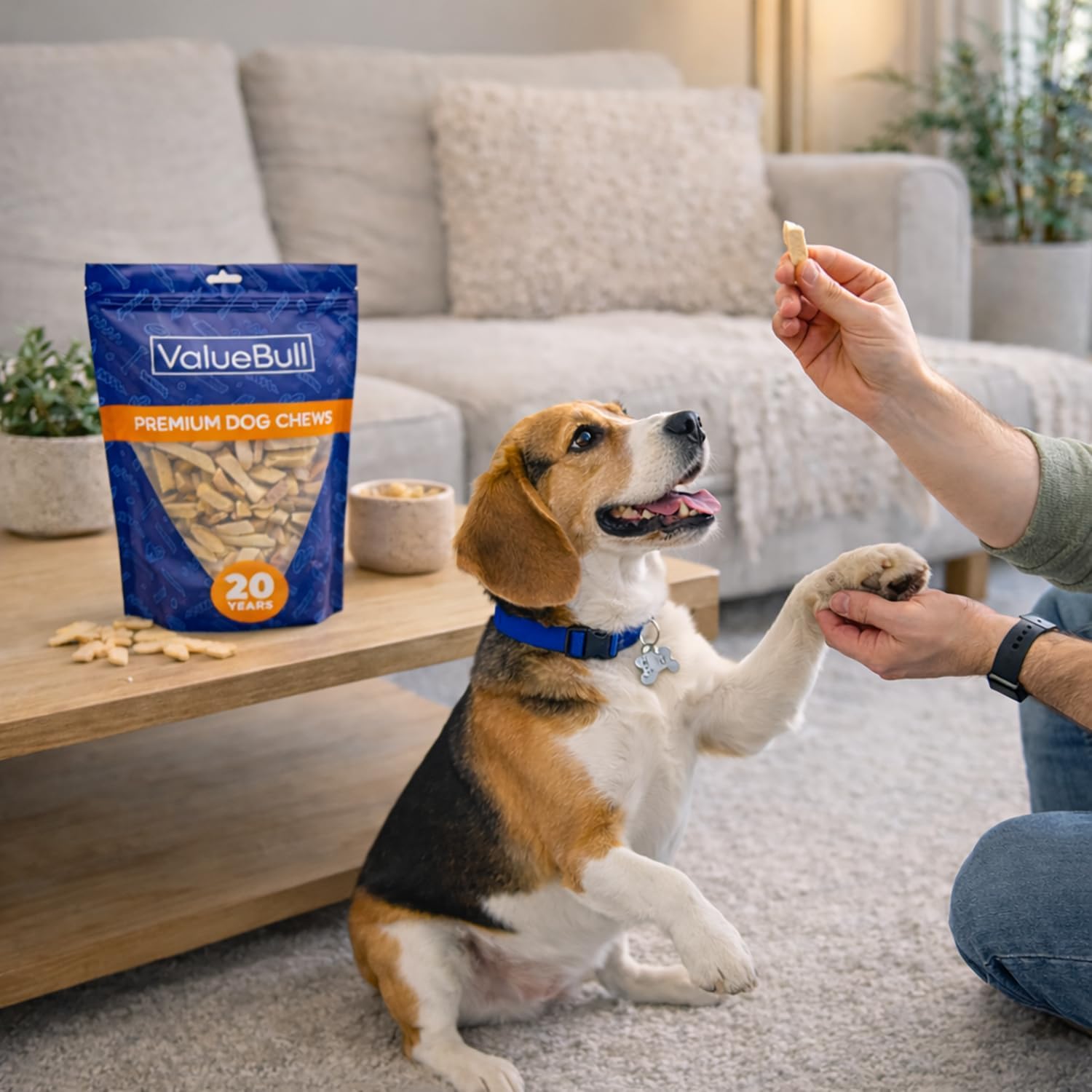 ValueBull USA Freeze Dried Chicken Breast, 2 Pound - Protein-Rich Training & Reward Treats with No Fillers or Additives