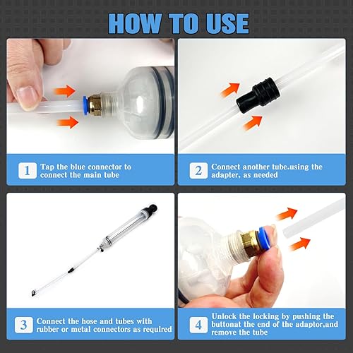 Miniatura 4 de Extractor de líquidos de 500 CC para gasolina de aceite, jeringa multiusos para transferencia de líquidos, estabilizador de combustible, evacuador