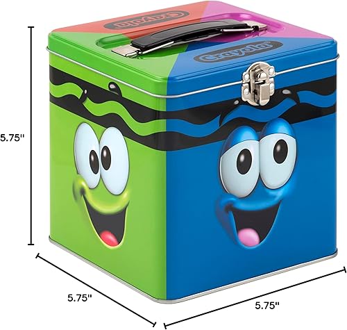 Miniatura 6 de The Tin Box Company Disney Frozen Stack Store and Carry - Caja de lata apilable con asa, azul y blanco, XL