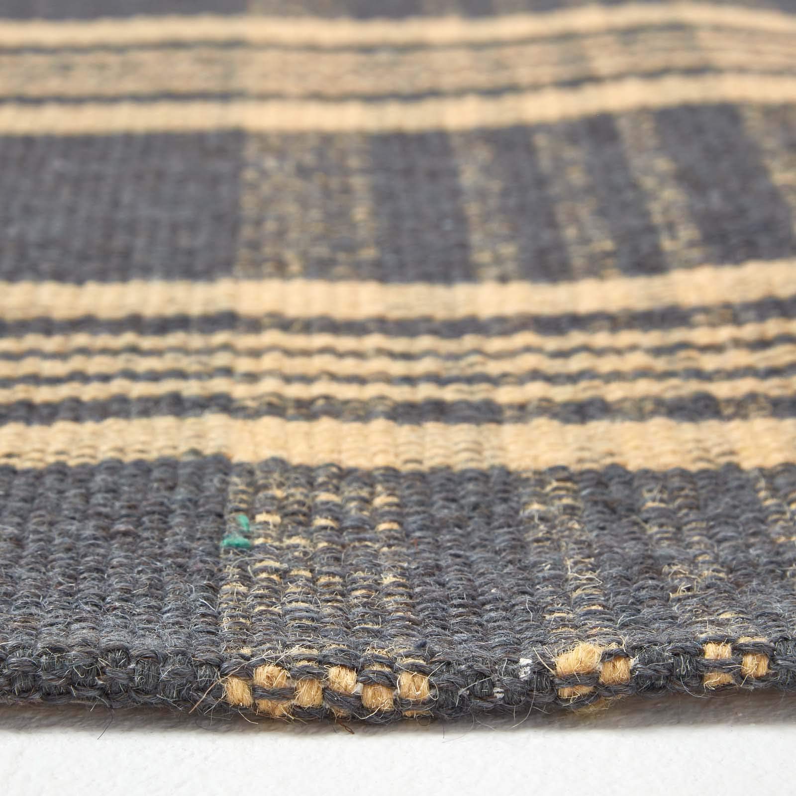 Homescapes Teppich Douglas mit traditionellem Tartan-Muster aus Schottland, Rutschfester Wollteppich 150 x 240 cm, grau-gelb Schottenkaro