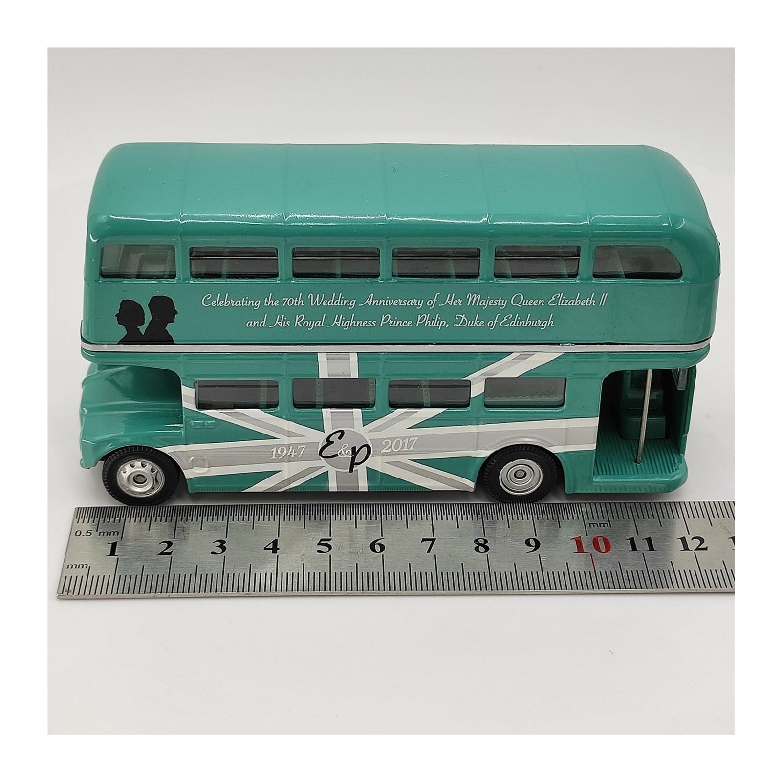 Auto In Miniatura 1 64 Per Modello Di Veicolo In Metallo Double Decker Bus Pezzo Da Esposizione Statica