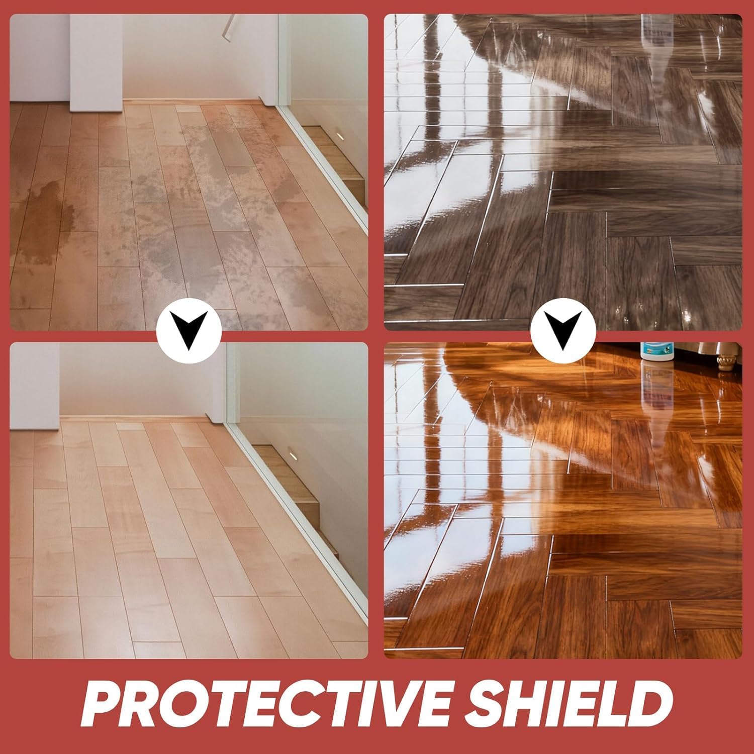 2PCS Floor Restore for Wood Floors, Floor Restore Cleaner Spray, Floor Polish for Shine Renewal & Protective Layer, Quick-Drying Protective Finish, for Tile, Shine Wood, Laminate, Vinyl, Bamboo