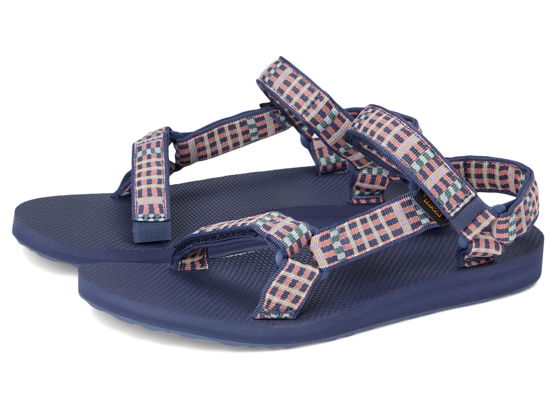 Teva Women's Original Universal Sport Sandal, Modern Check Crown Blue, 6