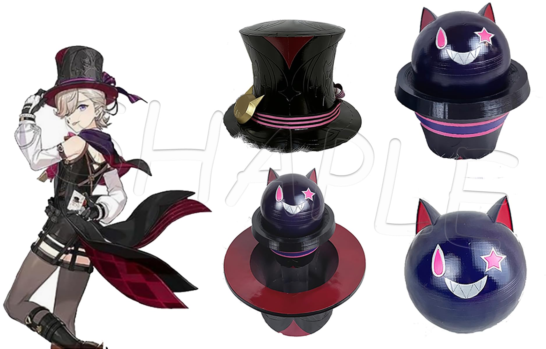リネ コスプレ シルクハット ぬいぐるみ Amazon.co.jp: 原神 リネ コスプレ道具 フォンテーヌ Lyney 猫