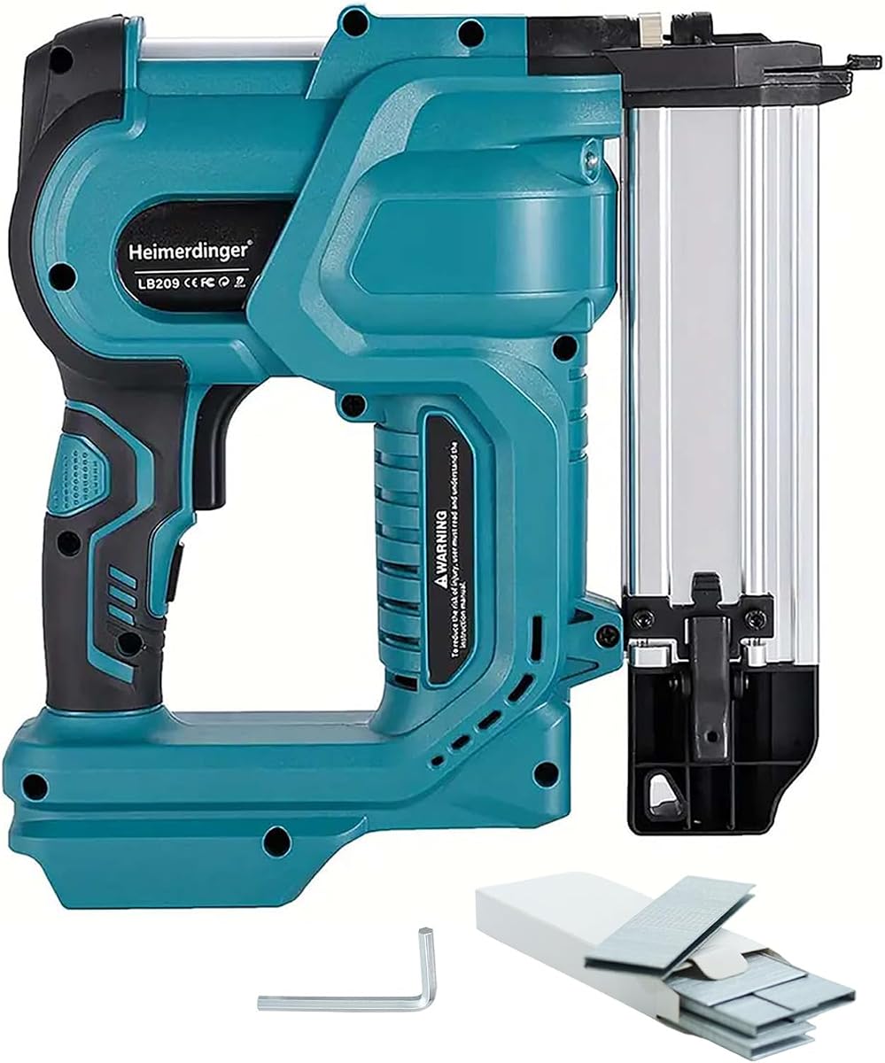 Clavadora y grapadora Brad 2 en 1 para batería Makita de 18 V, pistola de clavos inalámbrica 18 GA | Pistola grapadora de pistola de clavos de 2 pulgadas para carpintería, tapicería