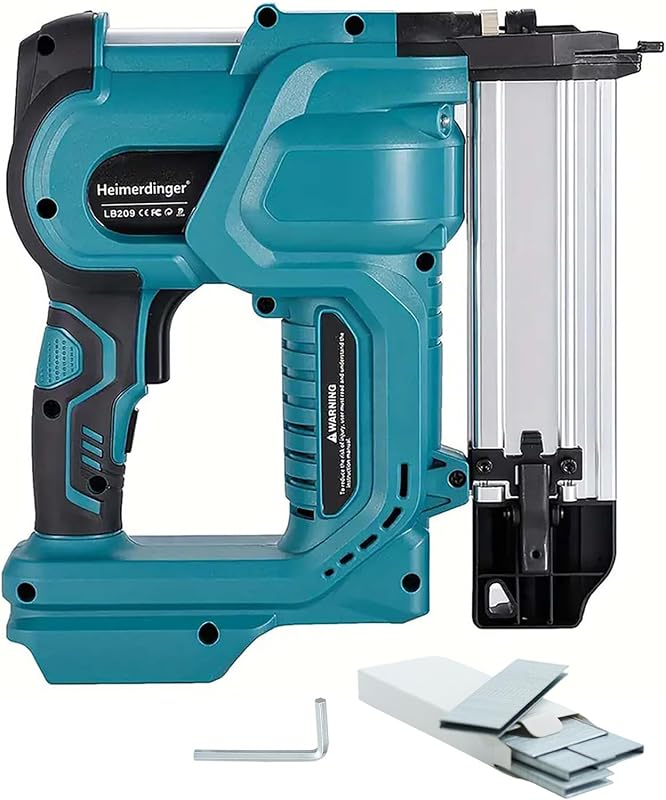 Clavadora y grapadora Brad 2 en 1 para batería Makita de 18 V, pistola de clavos inalámbrica 18 GA | Pistola grapadora de pistola de clavos de 2 pulgadas para carpintería, tapicería
