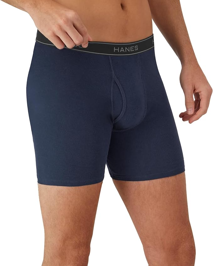 Hanes Men's Boxer Briefs, Cool Dri Moisture-Wicking Underwear, Cotton No-Ride-up for Men, Multi-Packs