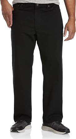 True Nation by DXL Mens Big and Tall Black Relaxed-Fit Stretch Jeans - Waists 38-64, Sizes XL-6XLT