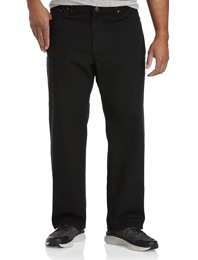 True Nation by DXL Mens Big and Tall Black Relaxed-Fit Stretch Jeans