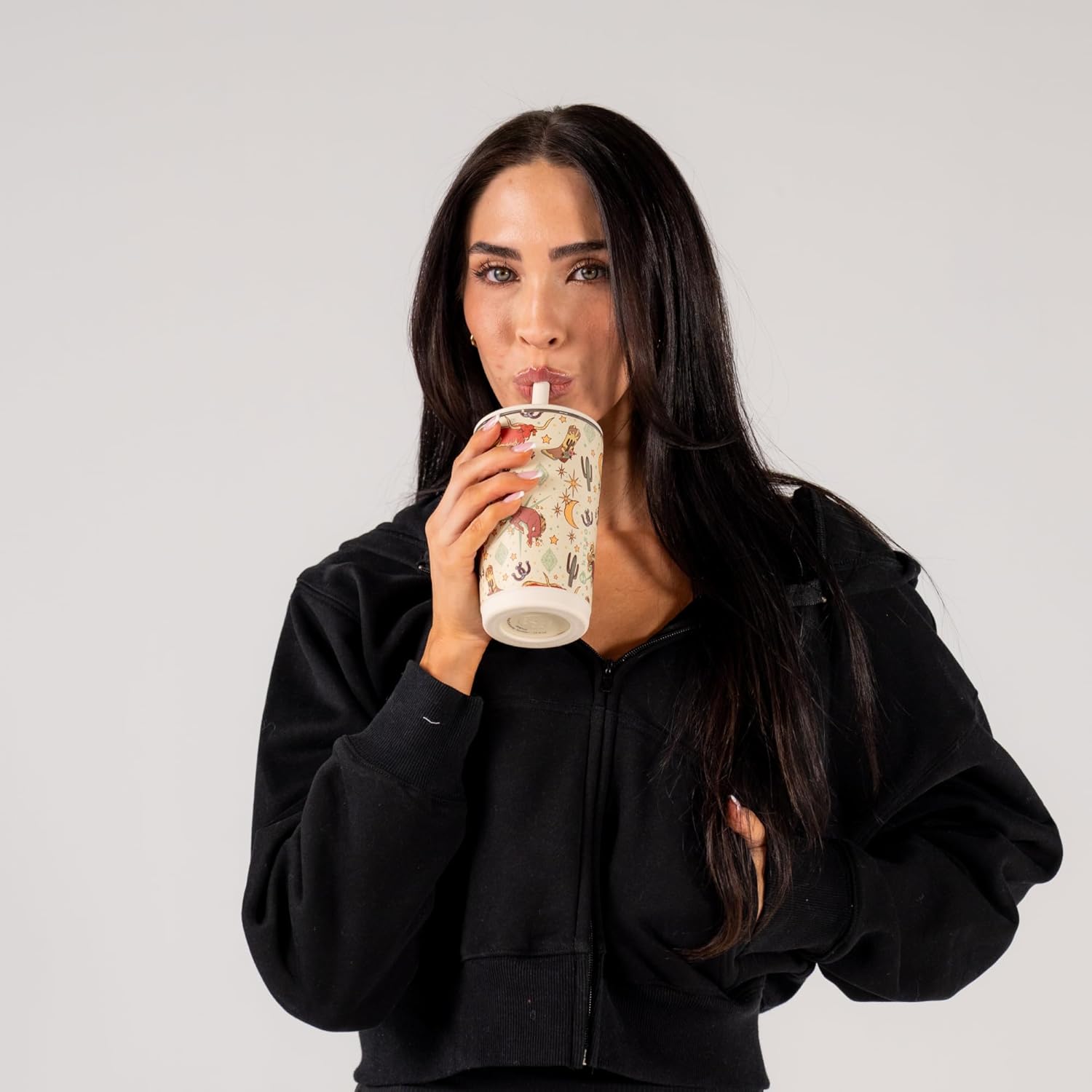 HydroJug Everyday Tumbler 14 oz – Ceramic-Lined Insulated Tumbler with Straw and Soft-Touch Lid, Cup Holder Friendly, Double-Wall Vacuum Insulation, Reusable Travel Cup – Rodeo - Image 6