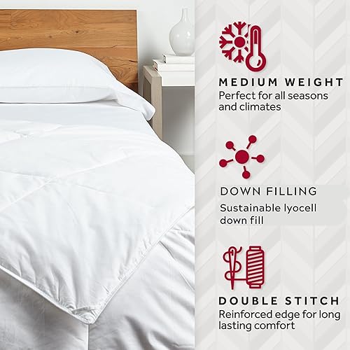 Miniatura 3 de Marriott Exclusivo relleno de edredón de plumón, edredón de plumón sin alérgenos con diseño de caja cosida, tamaño Queen