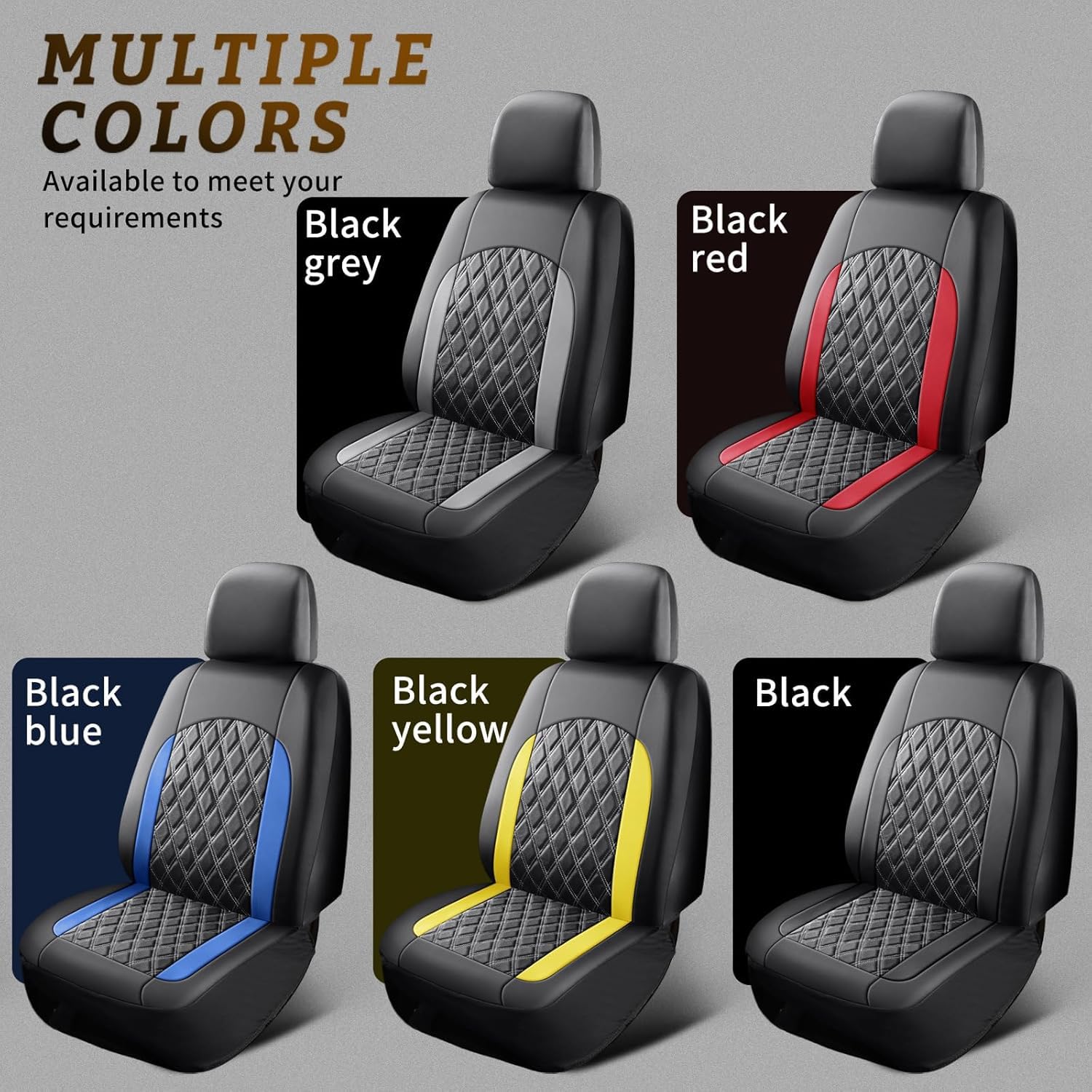 Fundas Asientos para Honda Accord 2003-2007 2018 Honda Civic 2018 CRV Jazz, Impermeables Cómodo Juegos De Cubreasientos Cubreasientos Seat Cover Interior Accesorios,A Black