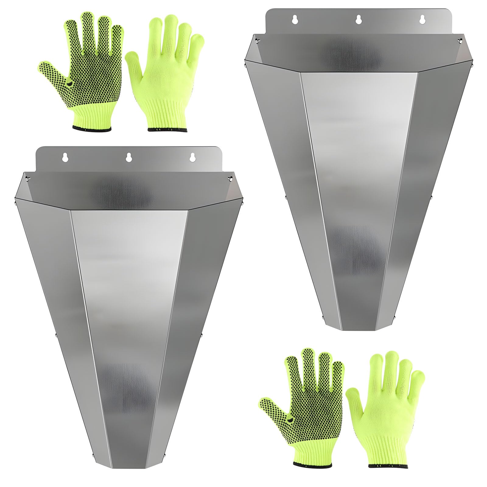 Embudo de matanza plano con guantes protectores para aves de corral