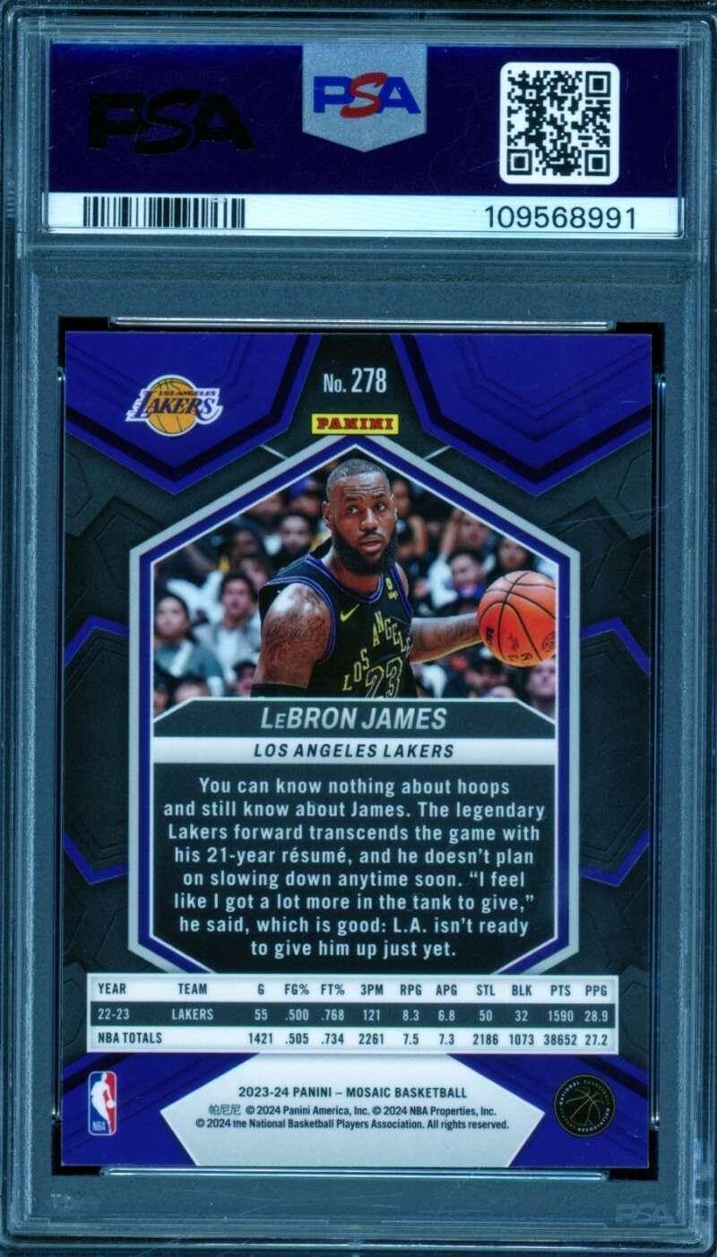 LeBron James Card 2023-24 Mosaic #278 PSA 9 - Unsigned Basketball Cards
