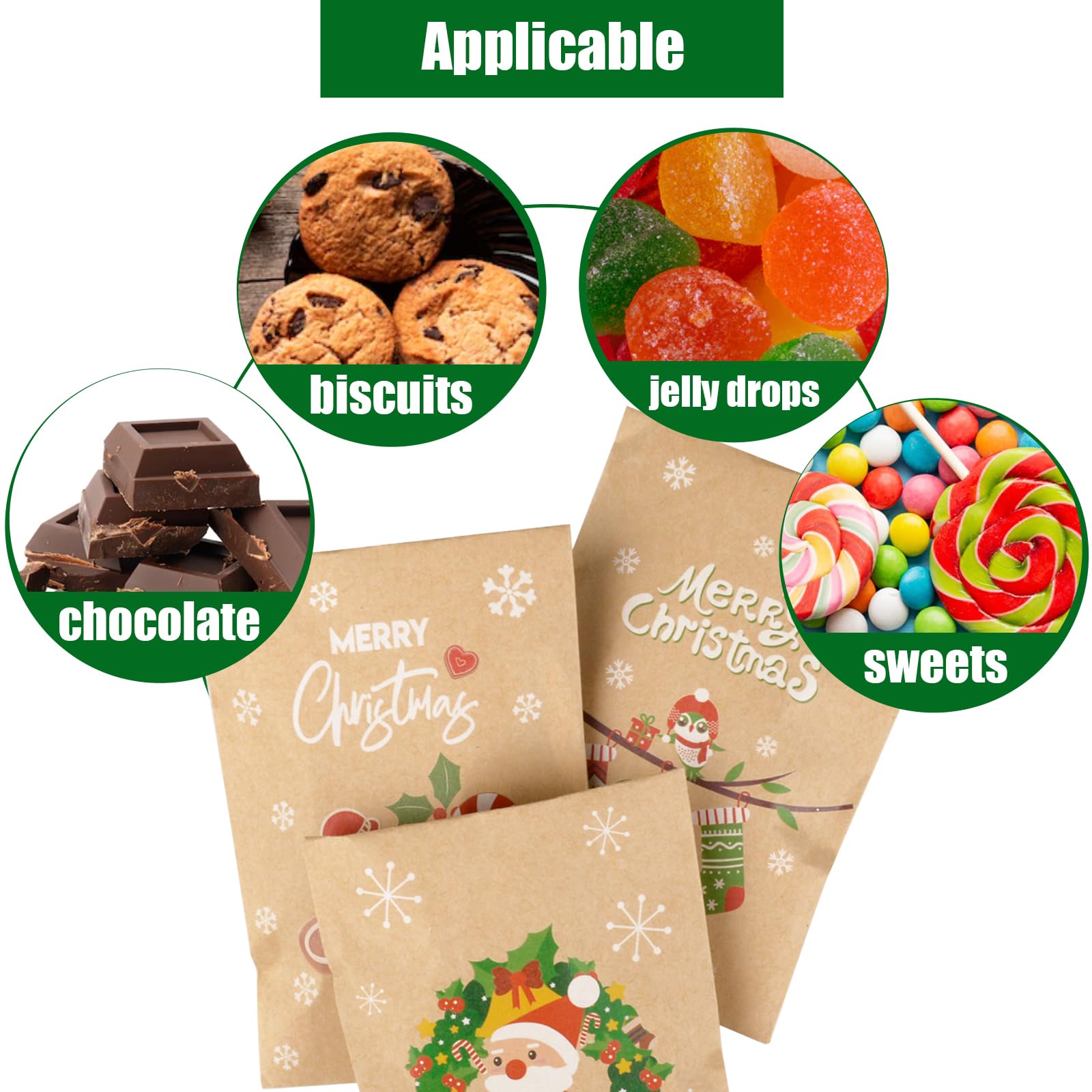 48 Pezzi Sacchetti Regalo Di Carta Natale Colorati Kraft