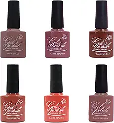 Kit de Esmaltes em Gel Chic & Fun com 6 Unidades para Unhas UV/LED (6008)