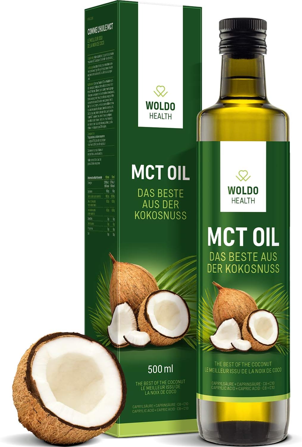 MCT-Oil for Bulletproof Coffee 500ml – 100% Pure from Coconuts flavorless & odorless